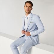 Mens Light Blue Tailored Suit Jacket